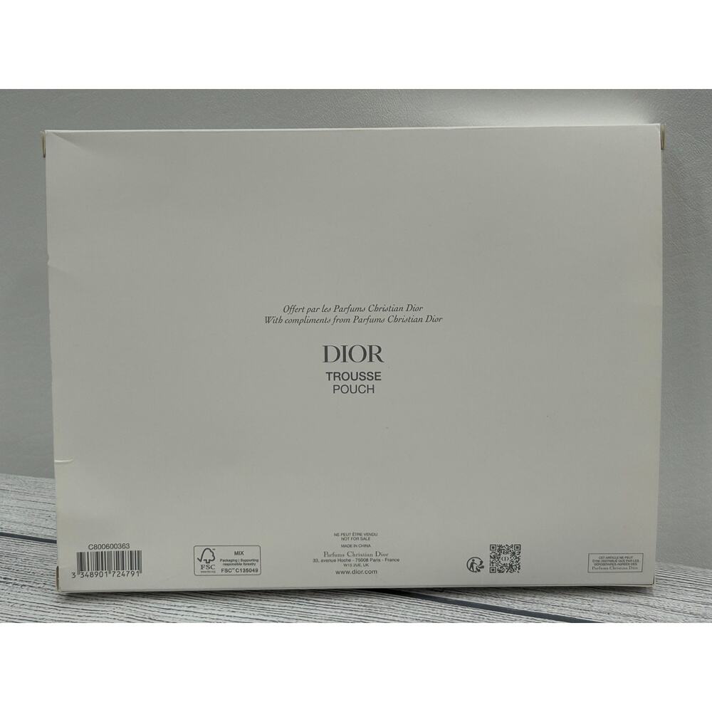 Dior Forever Glow Maximizer Silver Cosmetic Pouch Luxury Makeup Bag With Box - Picture 9 of 11